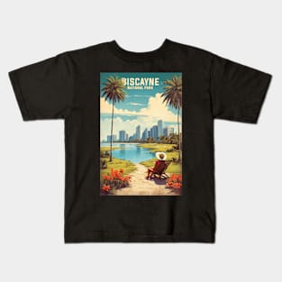 Biscayne National Park USA Vintage Travel Retro Tourism Kids T-Shirt